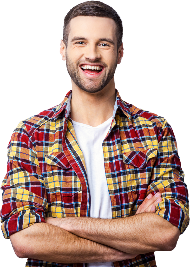 dental patient smiling after expose and bond procedure Brooklyn, NY